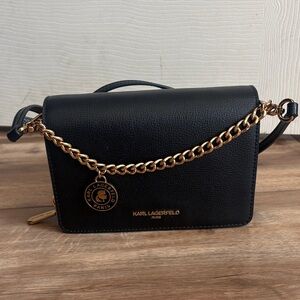 KARL LAGERFELD PARIS Lourdes Crossbody with Chain Strap